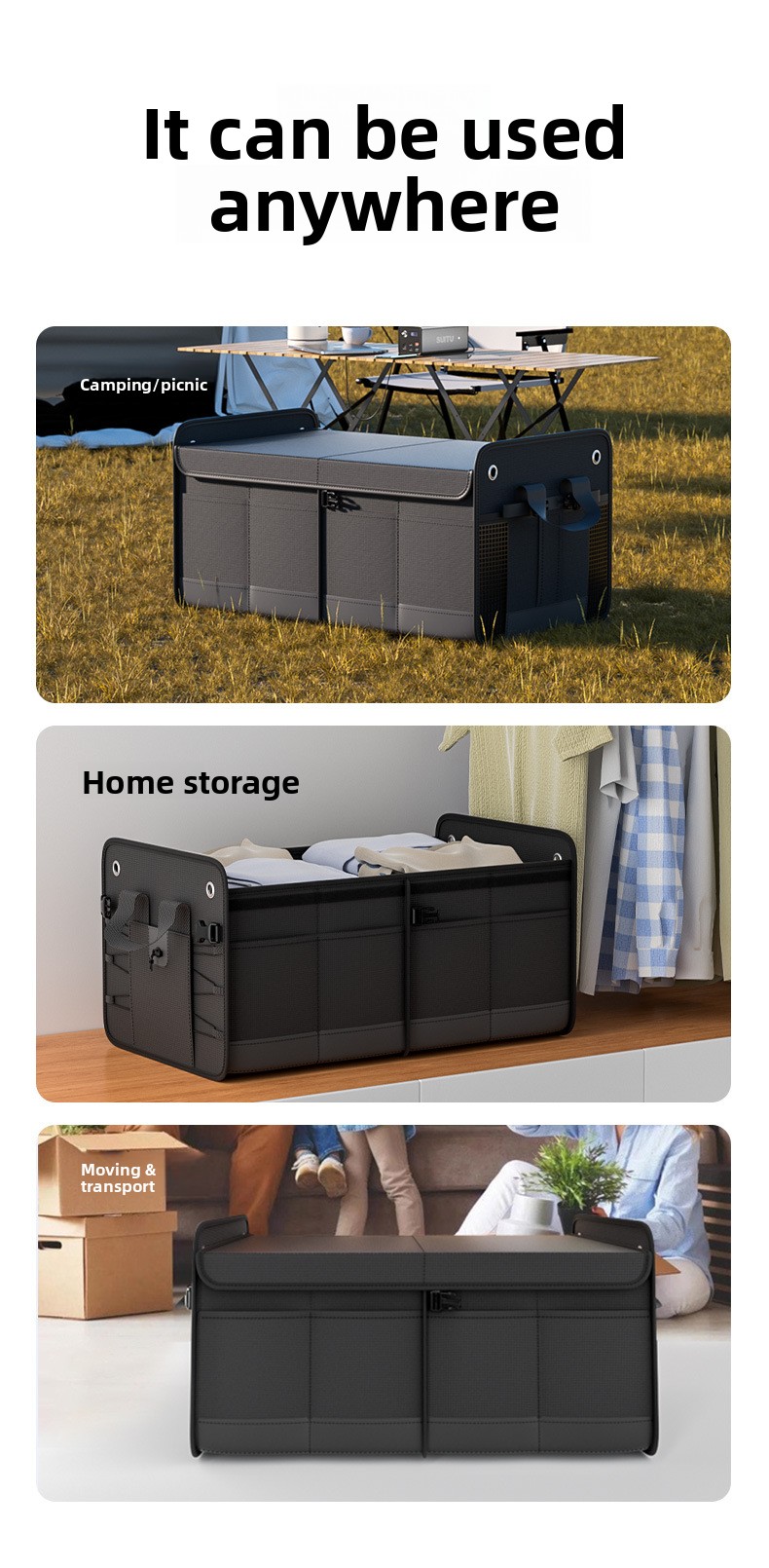 Trunk Organizer Car Large Capacity Foldable Outdoor Storage Box_voghion.com