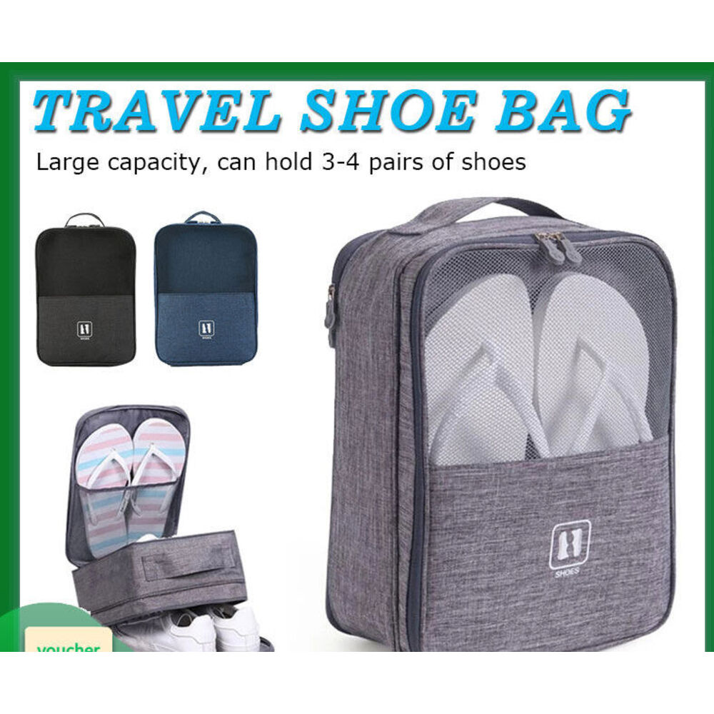 Waterproof Mesh Travel Shoe Bag, Portable Luggage Kasut Shoes Storage Pouch
_voghion.com