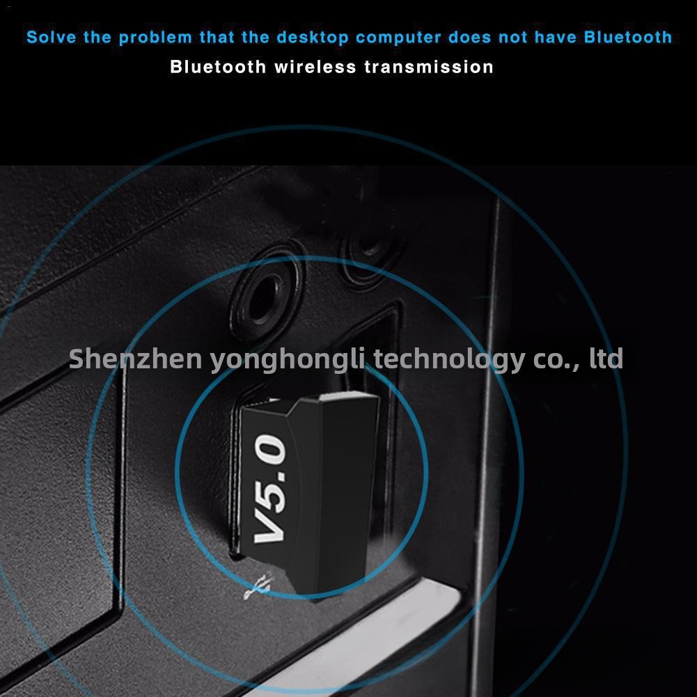 Adapter 5.0 Treiberfreier externer USB-Funk-Bluetooth-Audioempfänger und -sender für Desktop-Computer_voghion.com