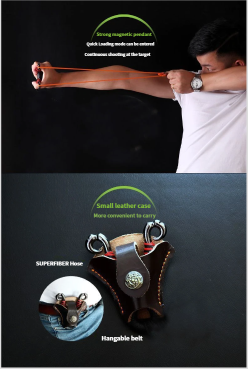 Precision Traditional Metal Slingshot Set For Outdoor Sports_voghion.com