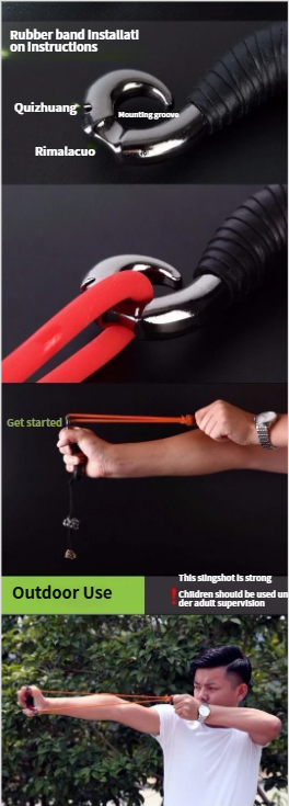 Precision Traditional Metal Slingshot Set For Outdoor Sports_voghion.com