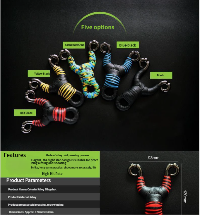 Precision Traditional Metal Slingshot Set For Outdoor Sports_voghion.com