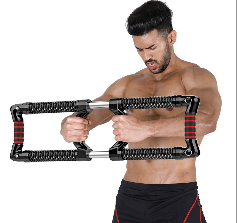 Multifunctionele armversterker voor thuisgebruik voor mannen, 100 kg, verstelbare trainingsstang, pull-press grip, borst- en buikspiertraining._voghion.com