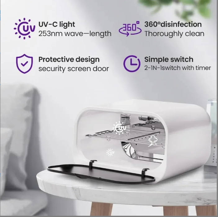 Scatola sterilizzatrice UV, armadio sterilizzante a ozono, disinfezione a 360° con timer per telefono, salone di bellezza, strumenti per unghie, giocattoli per bambini_voghion.com