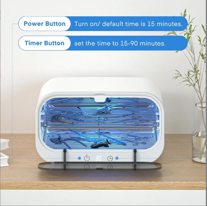 Scatola sterilizzatrice UV, armadio sterilizzante a ozono, disinfezione a 360° con timer per telefono, salone di bellezza, strumenti per unghie, giocattoli per bambini_voghion.com