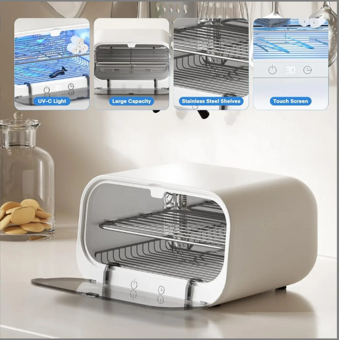 Scatola sterilizzatrice UV, armadio sterilizzante a ozono, disinfezione a 360° con timer per telefono, salone di bellezza, strumenti per unghie, giocattoli per bambini_voghion.com