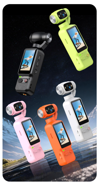Portable Handheld Action Camera With Rotating Lens For Cycling_voghion.com