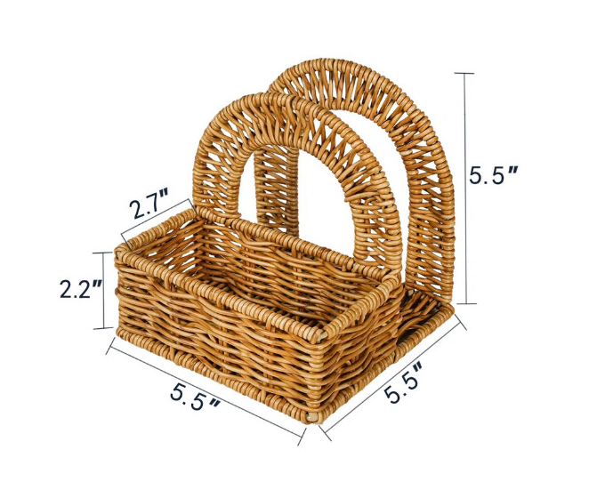Imitation Rattan Napkin Holder For Restaurant And Kitchen Decor_voghion.com
