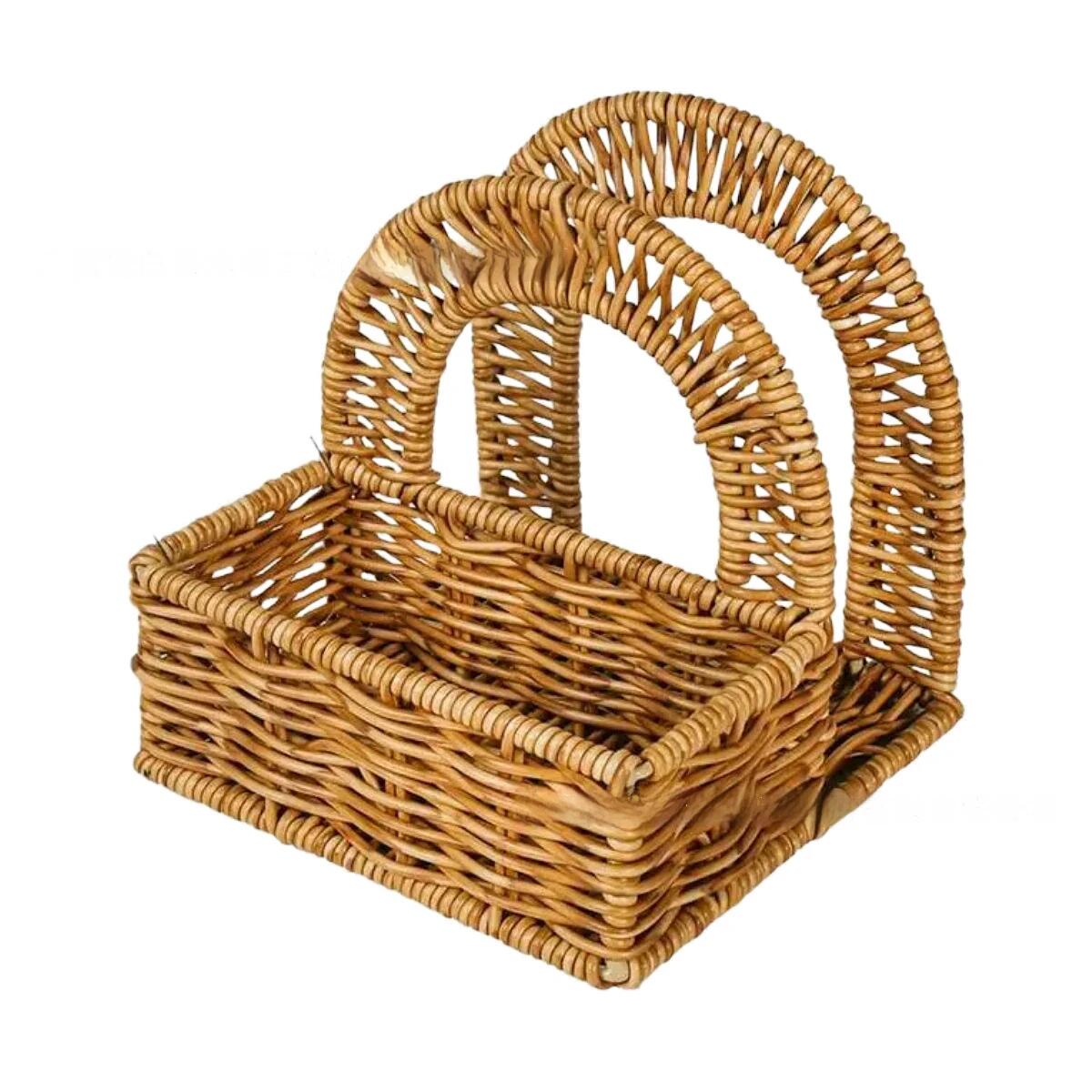 Imitation Woven Napkin For Restaurant Kitchen Counter, Picnic Seasoning Bottle Box, Washable Handmade Rattan Tissue Holder_voghion.com