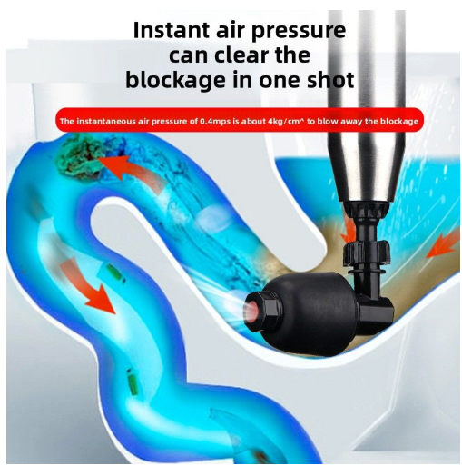 Toalettpump i rostfritt stål med sugkopp för avlopp och wc_voghion.com