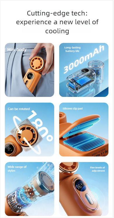 Portable Fan With Stepless Speed Control And 100 Power Modes_voghion.com