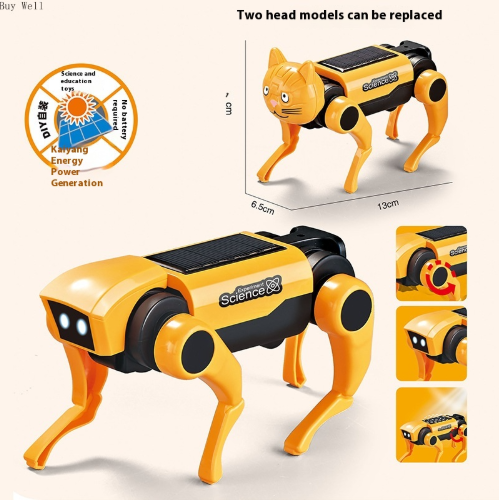 You Can Walk Steam In The Sun - Solar Electric Robot Dog Children's Assembly Toy Boy Educational Robotjavascript_voghion.com