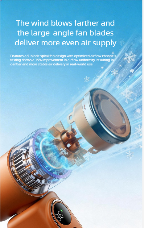 Portable Fan With Stepless Speed Control And 100 Power Modes_voghion.com