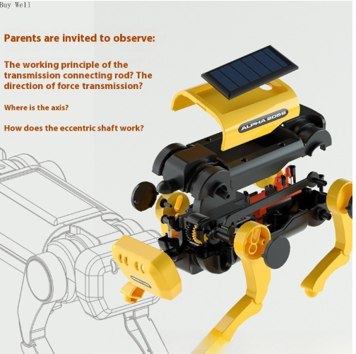 You Can Walk Steam In The Sun - Solar Electric Robot Dog Children's Assembly Toy Boy Educational Robotjavascript_voghion.com