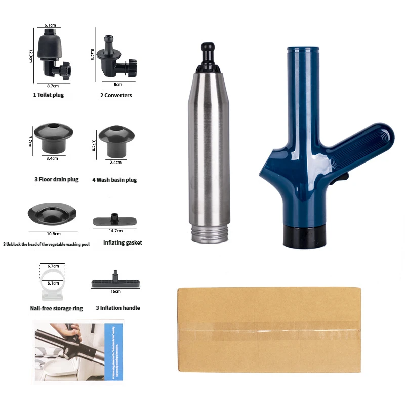New Stainless Steel One-Push Sewer Dredge Suction For Household Floor Drains And Toilets_voghion.com