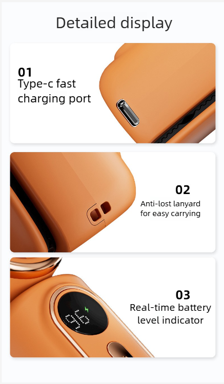 Portable Fan With Stepless Speed Control And 100 Power Modes_voghion.com