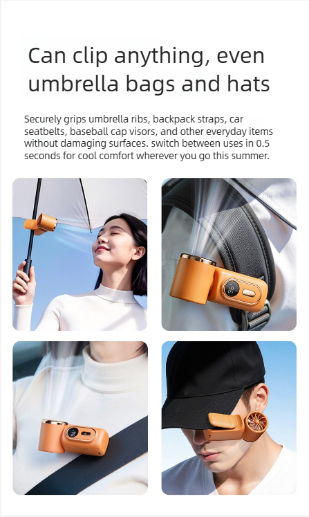 Portable Fan With Stepless Speed Control And 100 Power Modes_voghion.com