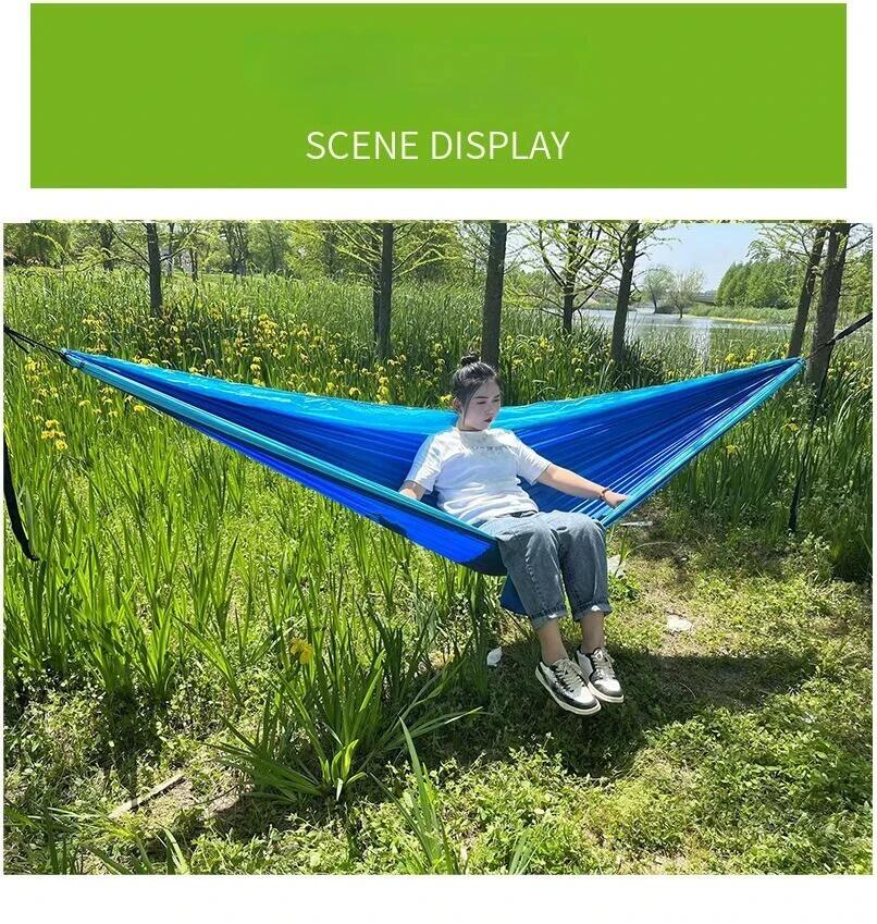 Utendørs hengekøye i lett nylon for camping og friluftsliv_voghion.com