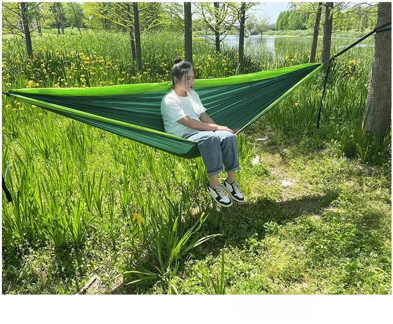 Utendørs hengekøye i lett nylon for camping og friluftsliv_voghion.com