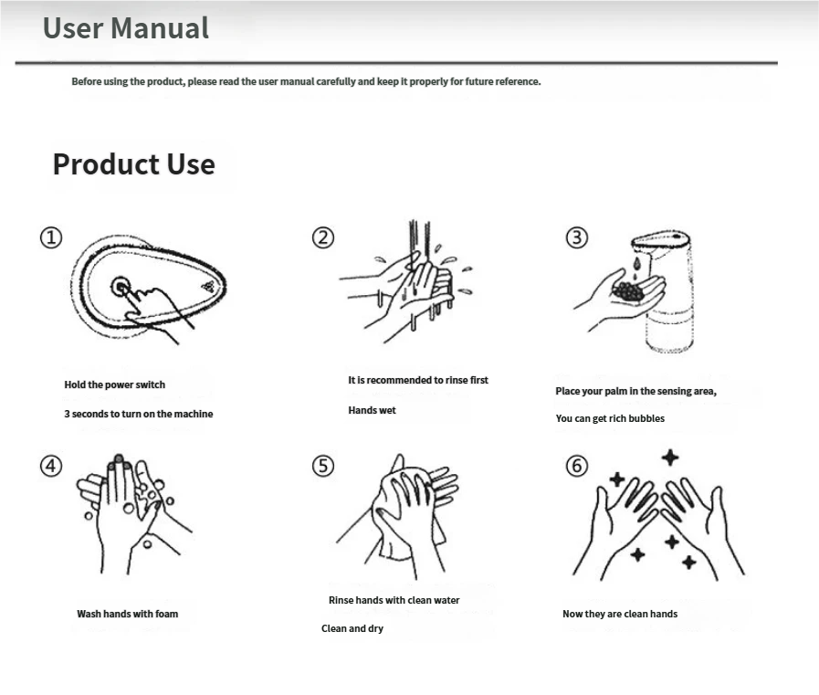 Automatic Household Electric Soap Dispenser Sensor Bubble Type Hand Sanitizer Machine_voghion.com