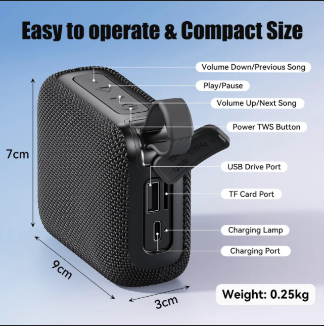 New GO4 Cross-Border Portable Fabric Outdoor Card Slot Creative Mini Subwoofer Gift Speaker_voghion.com