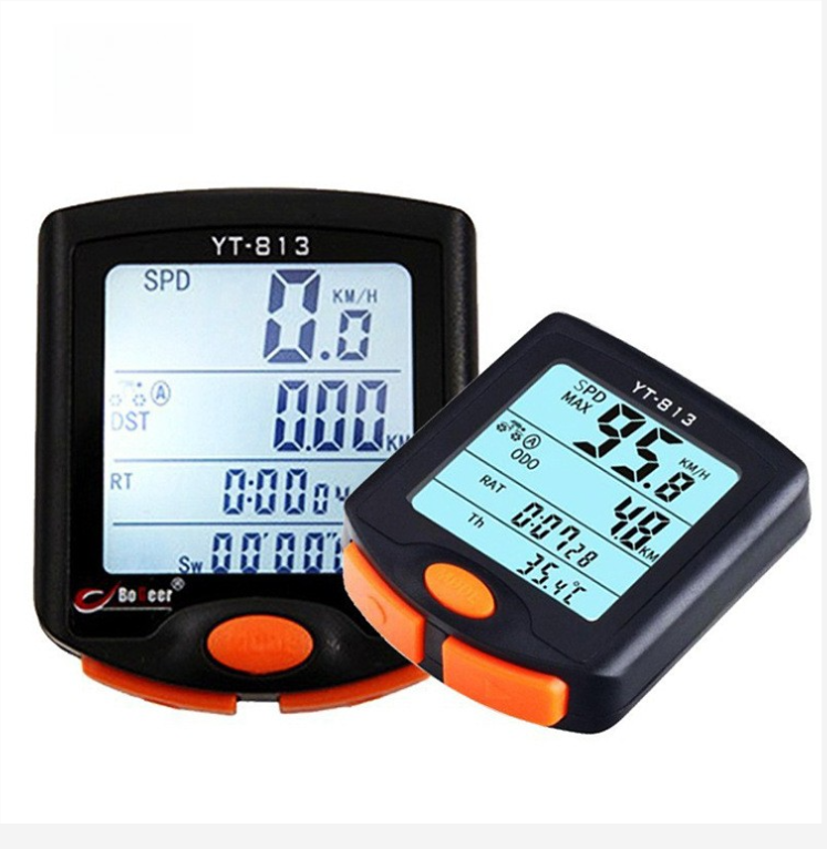 Tachimetro per bicicletta, mountain bike YT-813, tachimetro con ampio schermo e luce notturna_voghion.com