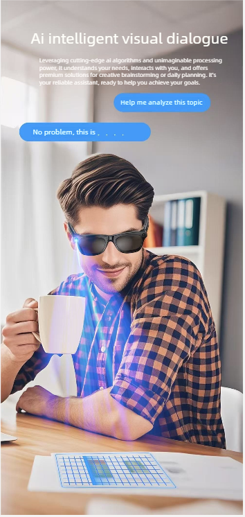 Smart Glasses With Voice Control And Bluetooth Camera For Photos_voghion.com