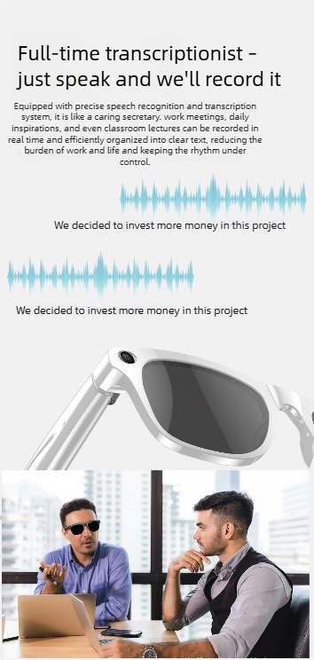 Smart Glasses With Voice Control And Bluetooth Camera For Photos_voghion.com
