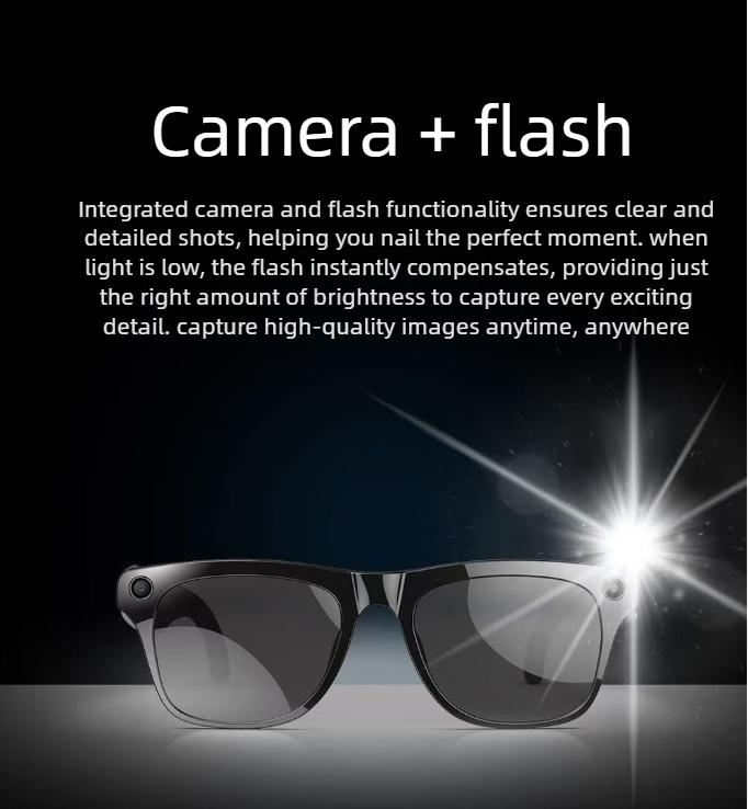 Smart Glasses With Voice Control And Bluetooth Camera For Photos_voghion.com