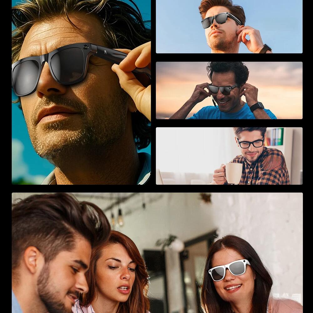 Smart Glasses With Voice Control And Bluetooth Camera For Photos_voghion.com
