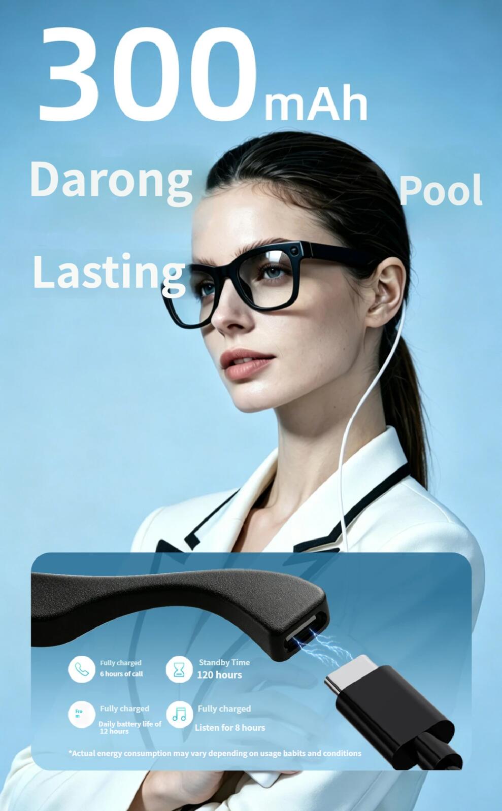 Smart Glasses With Integrated Camera For Photos And Video Calls_voghion.com