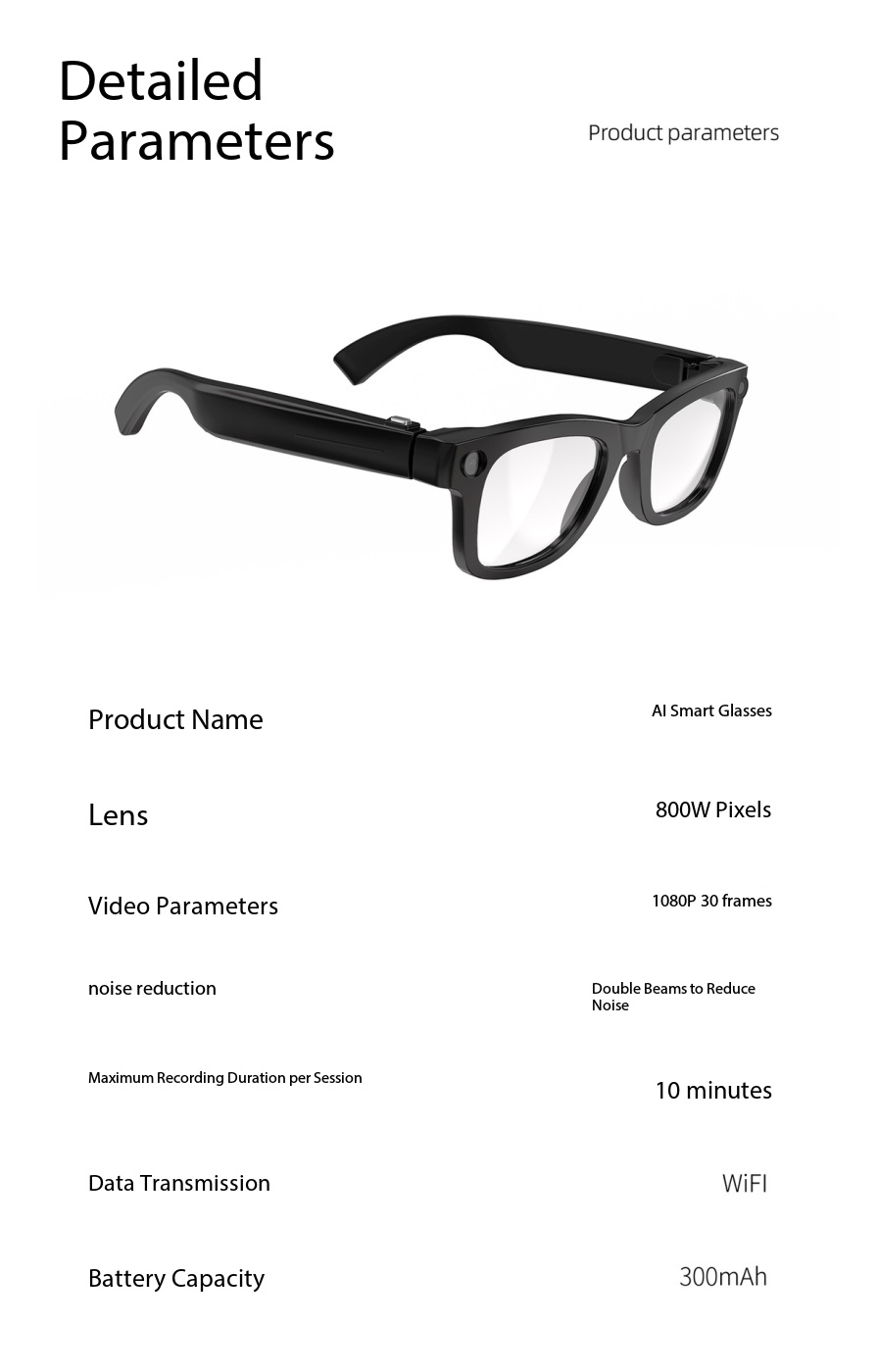 Smart Glasses With Integrated Camera For Photos And Video Calls_voghion.com