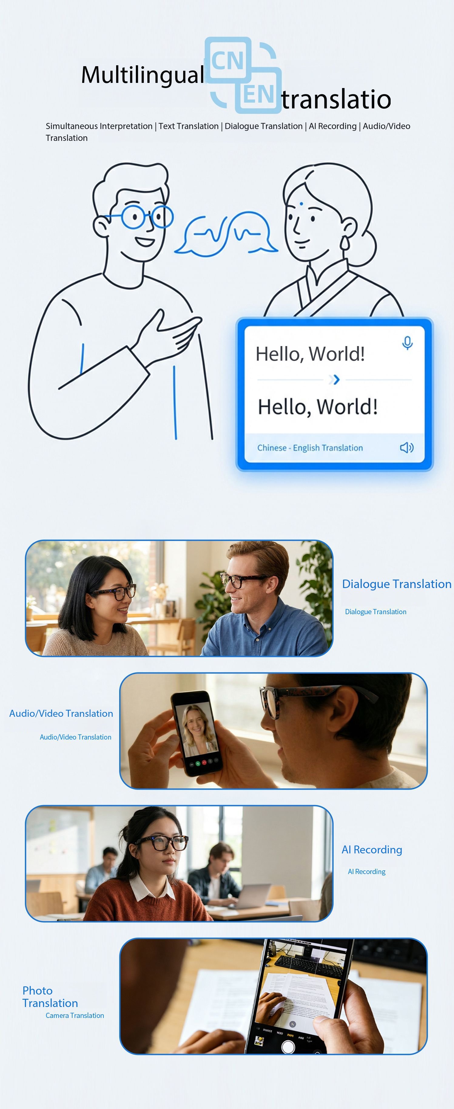 Smart Glasses With Integrated Camera For Photos And Video Calls_voghion.com