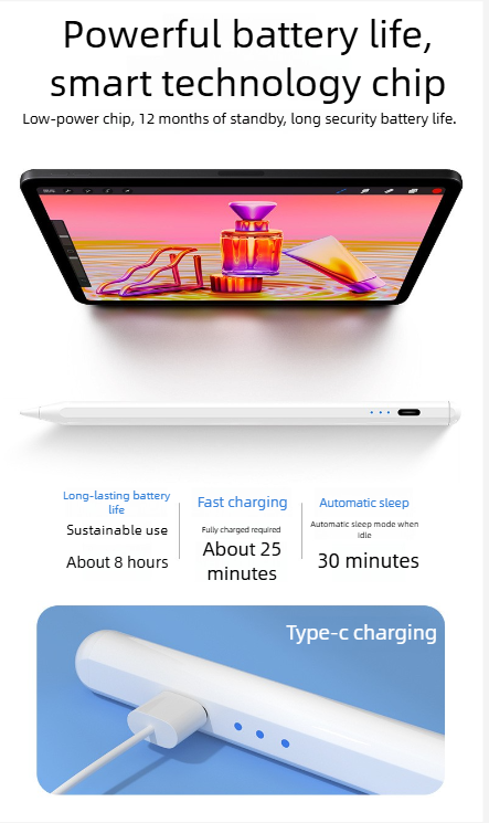 Lápiz táctil capacitivo para tablet con pantalla táctil, compatible con iPad y otros teléfonos._voghion.com