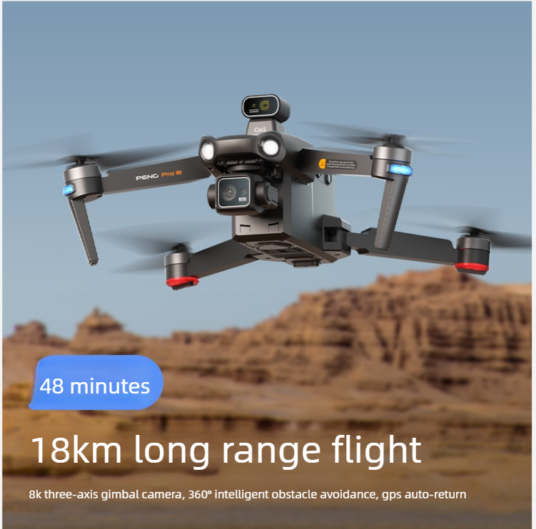 Nieuwe obstakelvermijdingsdrone S810 met 18 km HD-bereik, professionele luchtfotografie, zwart, technologie, afstandsbediening, auto, digitaal_voghion.com