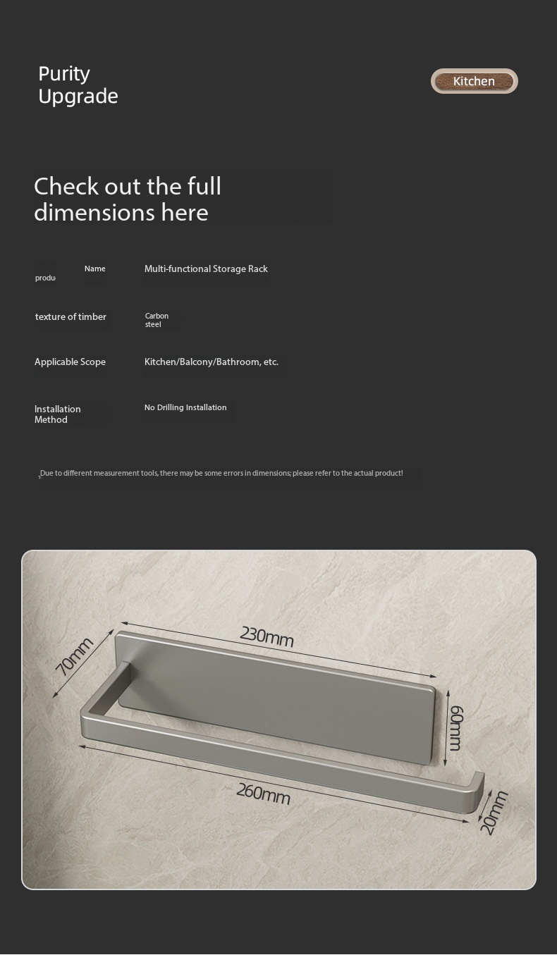 Wall Mounted Kitchen Storage Rack For Paper Towel And Cling Film_voghion.com
