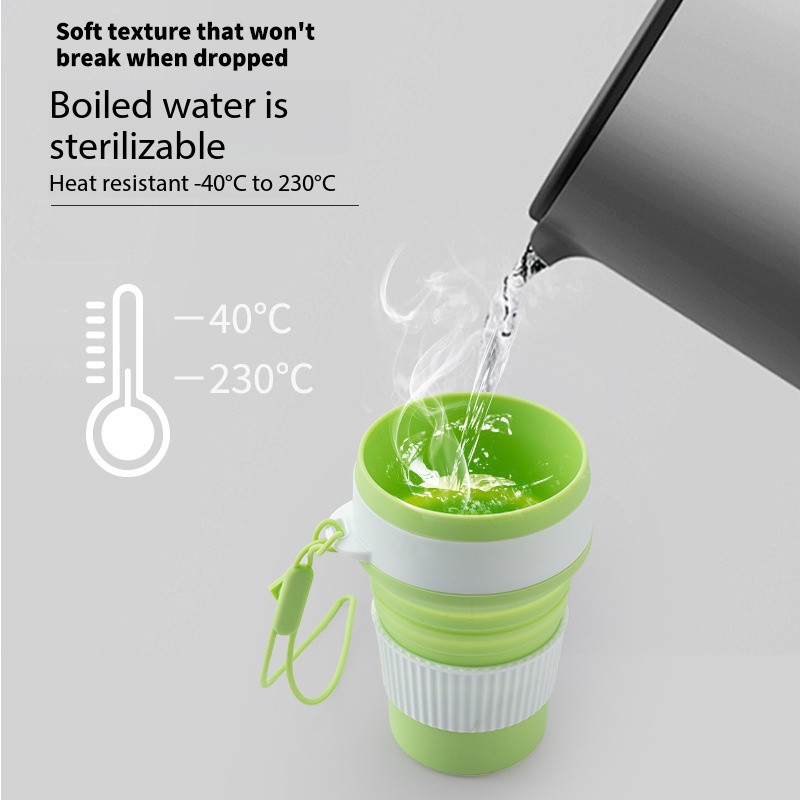 Portable Silicone Folding Travel Cup For Camping And Business Trips_voghion.com