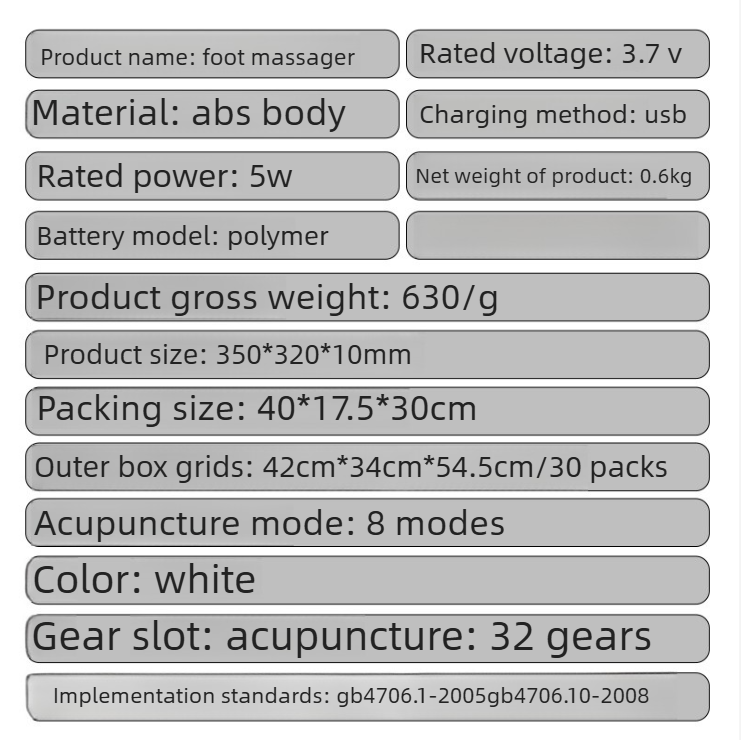 New EMS Pad Machine Pulse Sole Massager Microcurrent Foot Therapy_voghion.com
