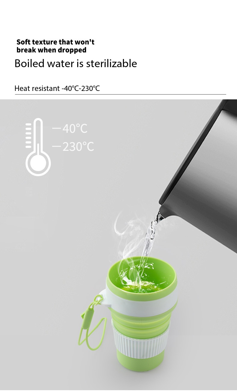 Portable Silicone Folding Travel Cup For Camping And Business Trips_voghion.com