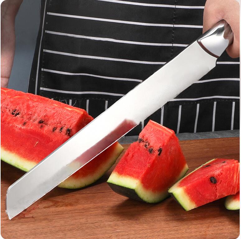 Großes Haushaltsmesser mit verlängerter Länge, Obstmesser, gewerbliches Wassermelonenmesser aus Edelstahl, erhältlich_voghion.com