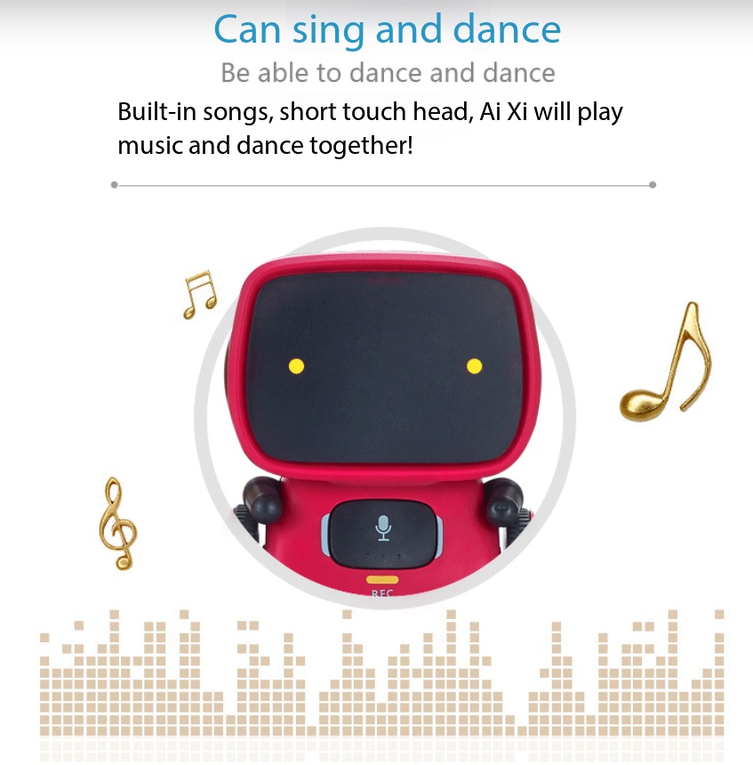 Robot tactile éducatif multifonction pour enfants, machine à histoires, avec capteur intelligent AT transfrontalier_voghion.com