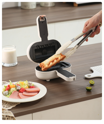 Macchina per la colazione multifunzionale e comoda per la cucina, piccola, ideale per sandwich, pane, panini e hot dog._voghion.com