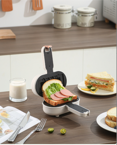 Macchina per la colazione multifunzionale e comoda per la cucina, piccola, ideale per sandwich, pane, panini e hot dog._voghion.com