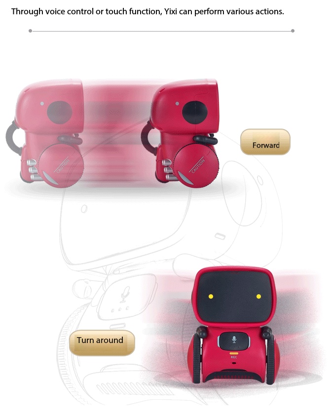 Robot tactile éducatif multifonction pour enfants, machine à histoires, avec capteur intelligent AT transfrontalier_voghion.com
