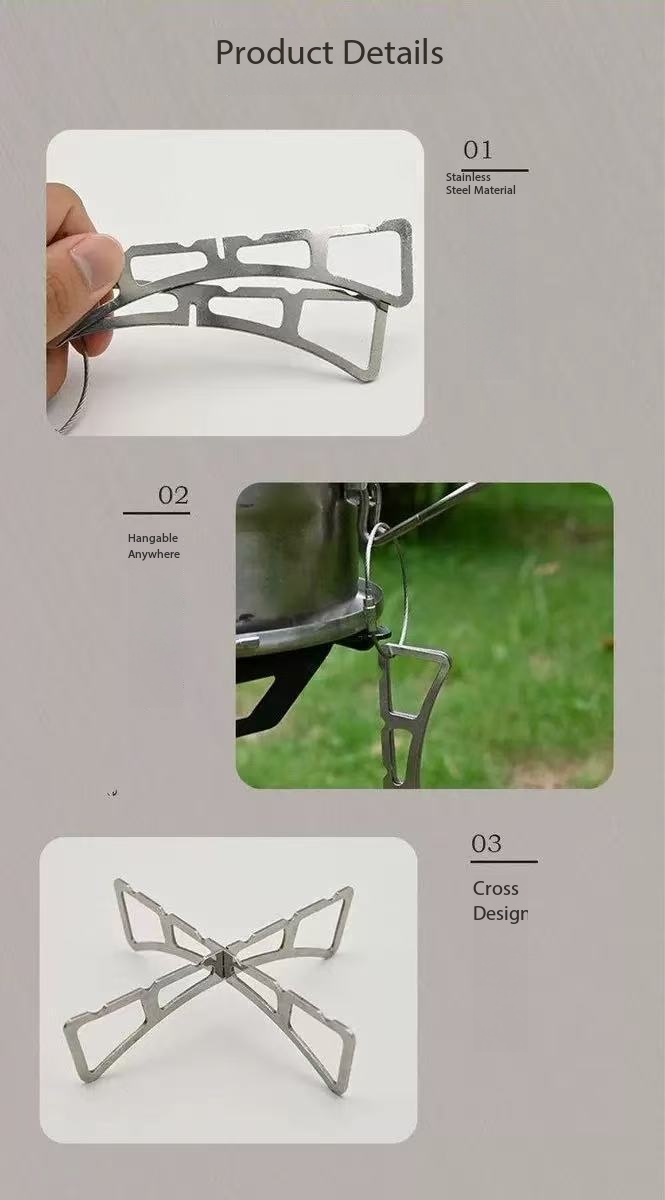 Stainless Steel Cross Steaming Rack For Kitchen And Camping_voghion.com