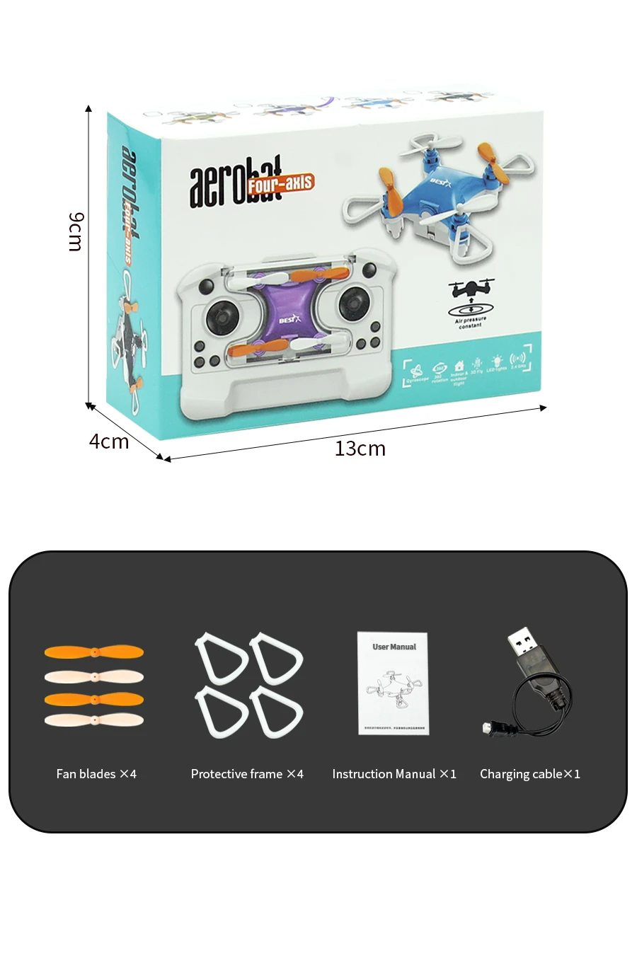 Mini drone quadcopter rc avec altitude hold pour enfants_voghion.com