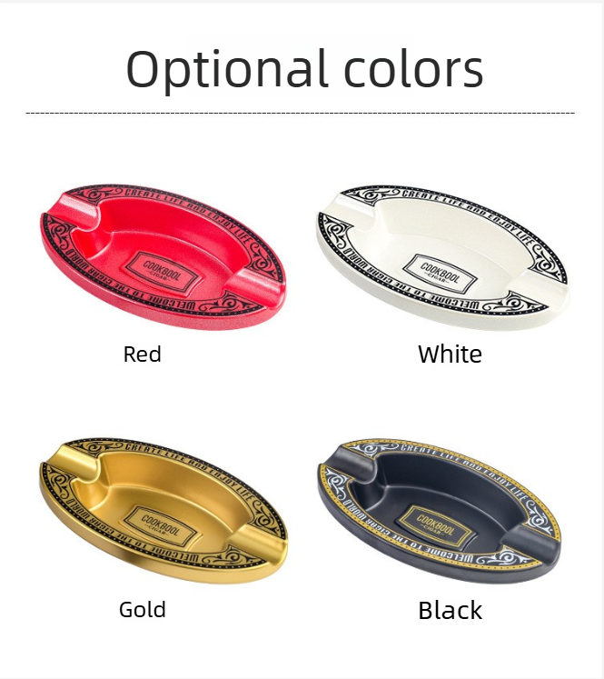 Portable Melamine Cigar Ashtray Lightweight Double Slot Design_voghion.com