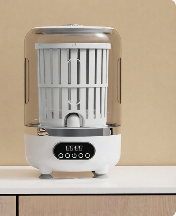 Mini machine à laver portable et automatique pour le nettoyage des vêtements, idéale pour les dortoirs, les voyages, le camping, les hôtels et les appartements._voghion.com