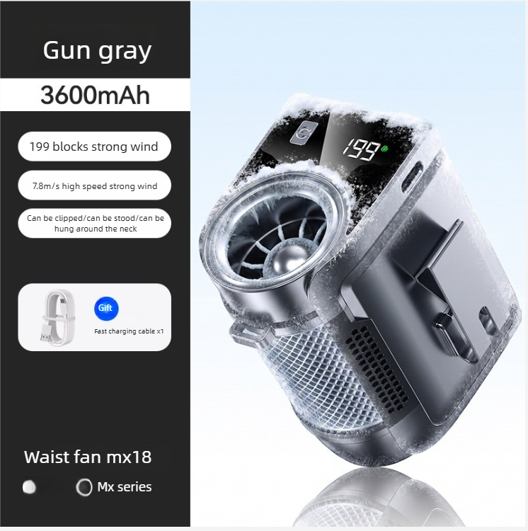 Ventilateur de ceinture, nouveau modèle 2026, fixation magnétique, grande capacité, spécialement conçu pour le camping, rechargeable._voghion.com