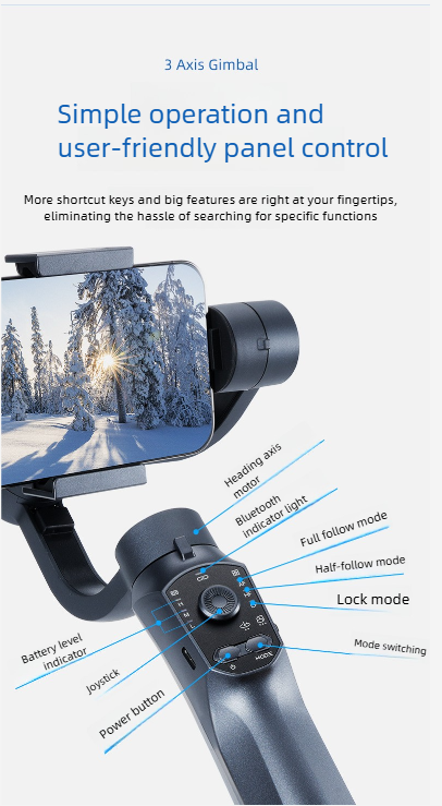 Handheld Gimbal Stabilizer Für Smartphones, 3-achsen-gimbal_voghion.com